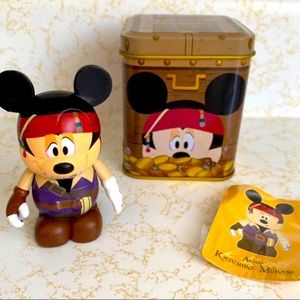 DISNEY VINYLMATION PIRATE JACK SPARROW MICKEY MOUSE FIGURE TIN TREASURE JAPAN